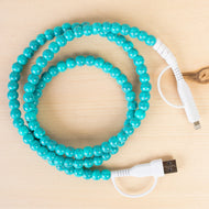4-in-1 Beaded Charging Cord-Turq