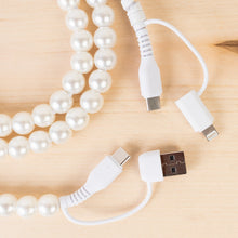 4-in-1 Beaded Charging Cord-Pearl