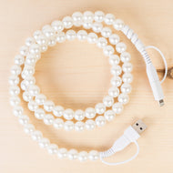 4-in-1 Beaded Charging Cord-Pearl