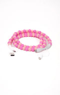 4-in-1 Beaded Charging Cord-Pink/Coral