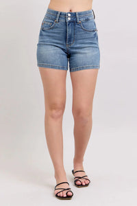Judy Blue HW Tummy Control Cooling Denim Short