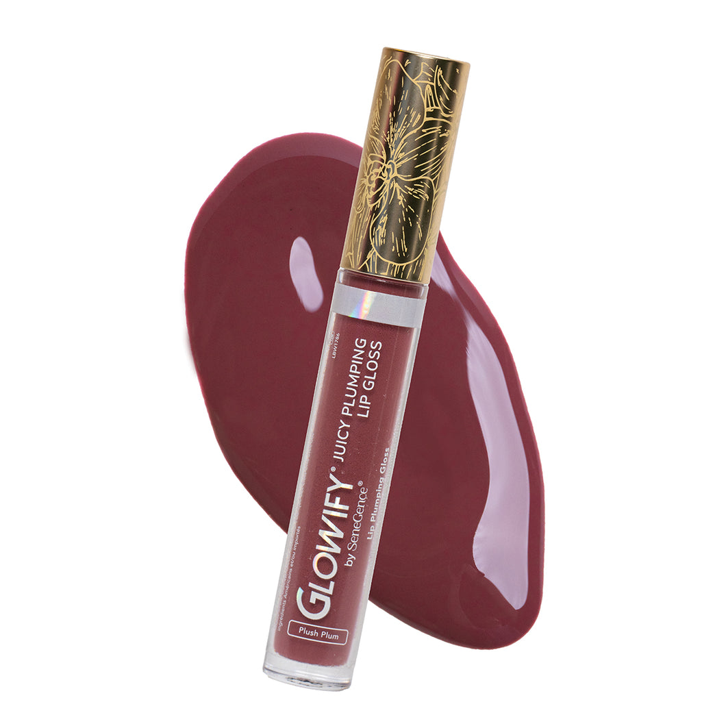 Lipsense Glowify® Juicy Plumping Lip Gloss-Plush Plum