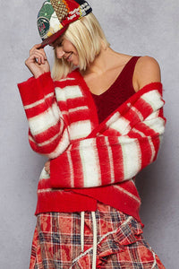 Monica Cardigan-Red Multi