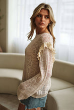 Caroline Crochet Sweater: Ivory