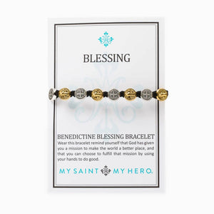 Benedictine Blessing Bracelet - Mixed: White / Gold Plated