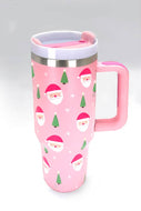 TUMBLER CHRISTMAS |SANTA PINK