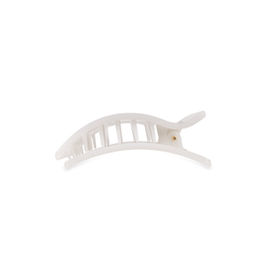 Flat Rectangle Hair Clip | Small | Coconut White