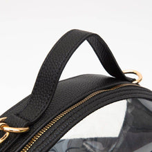 Clear Gameday Football Stitch Detail Crossbody Bag: Black