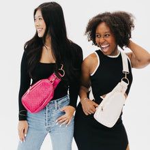 Waverly Woven Sling Bag: Gray