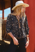 Donna Top: Black Multi