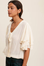 Rachel Tie Blouse: Cream
