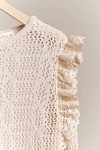 Caroline Crochet Sweater: Ivory