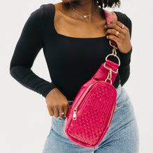 Waverly Woven Sling Bag: Gray