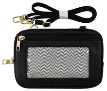 Cellphone Mini Crossbody Wallet Bag: Black