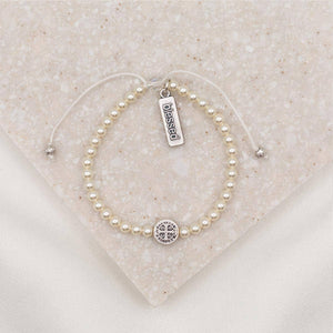 Pearl Birthday Blessing Bracelet: Gold Plated