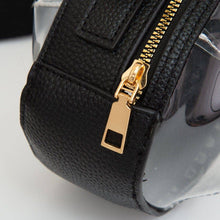 Clear Gameday Football Stitch Detail Crossbody Bag: Black