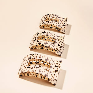 Flat Rectangle Hair Clip | Medium | Blonde Tortoise