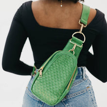 Waverly Woven Sling Bag: Gray