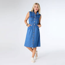 Raleigh Sleeveless Denim Dress - Medium Denim S/M
