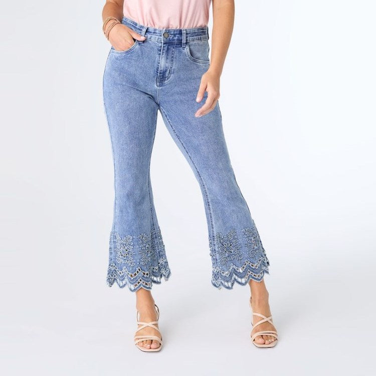 S - EverStretch Flare Crop with Cut-Out Bottom...