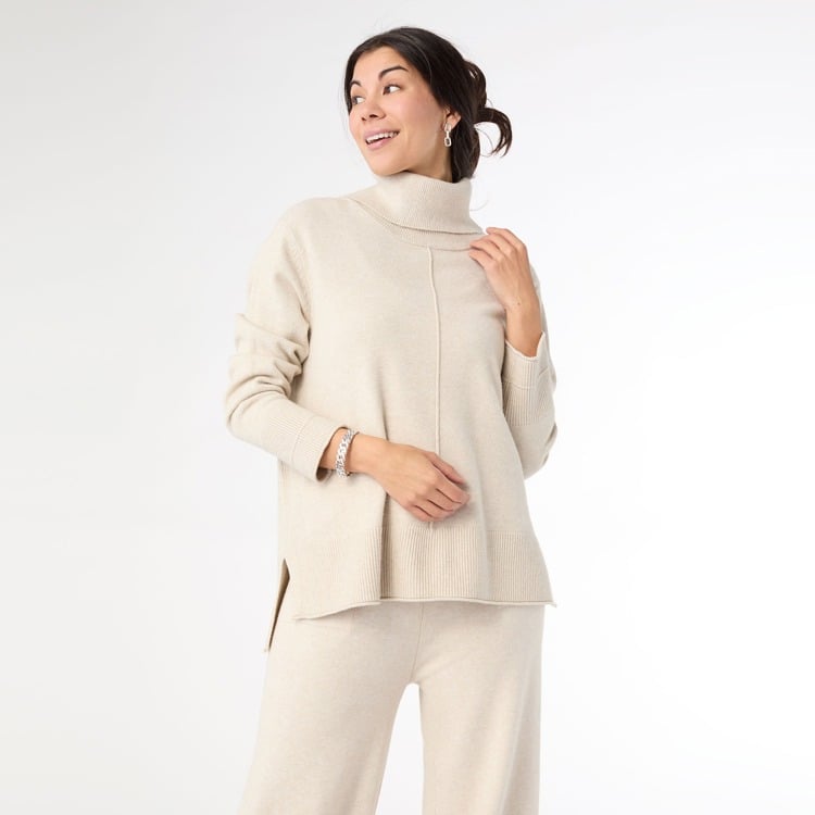 XS - Heavenly-Luxe Cowl Neck with Rib Trim...
