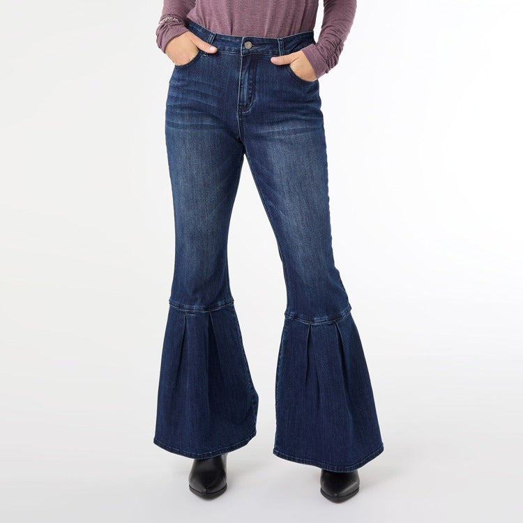 Bambu Soft Bell Flare - Indigo Dark Denim S