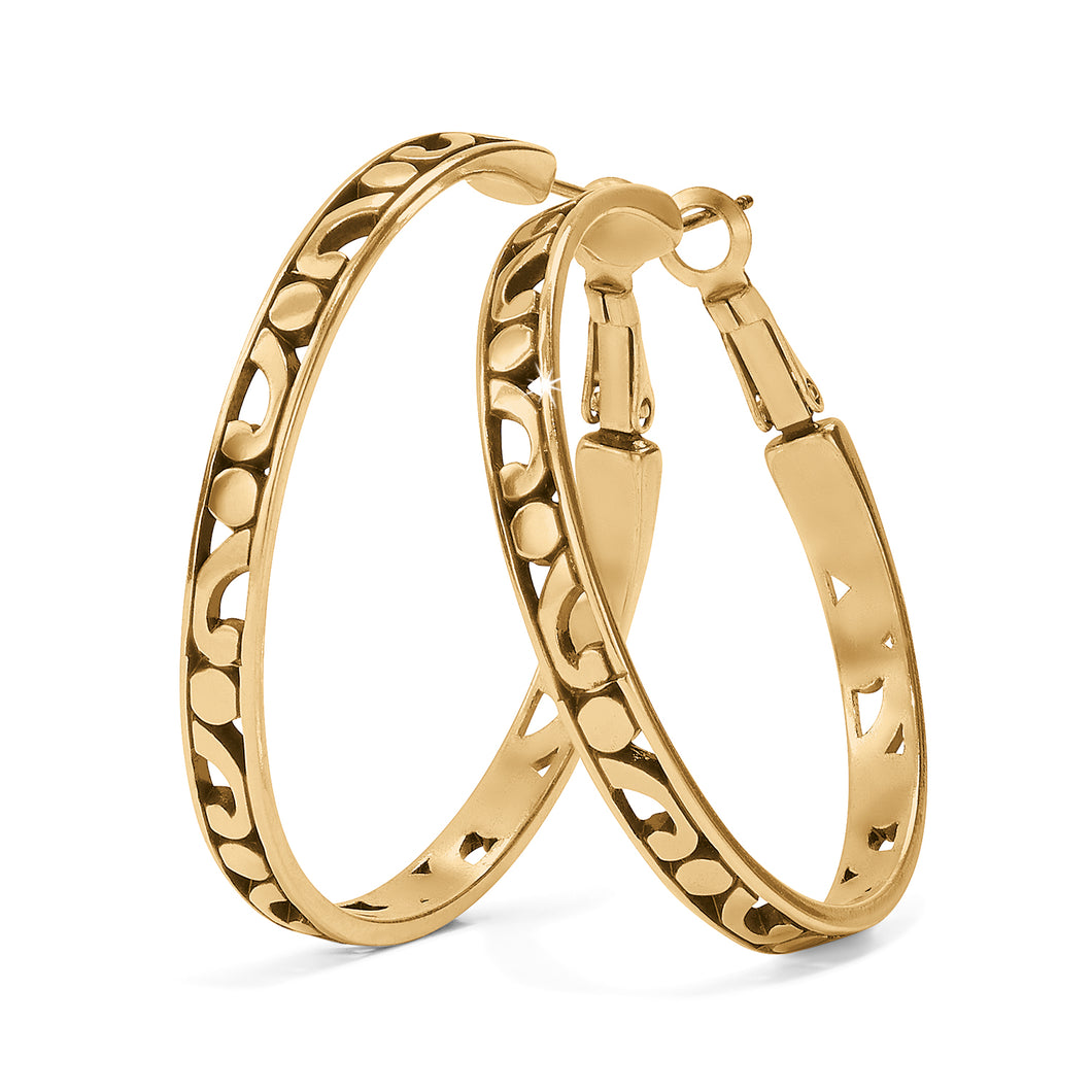 Brighton Contempo Large Hoop Earrings- Gold