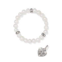 Brighton Contempo Heart Pearl Stretch Bracelet