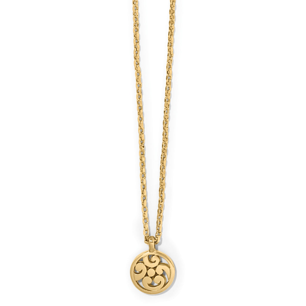 Brighton Contempo Medallion Petite Necklace- Gold