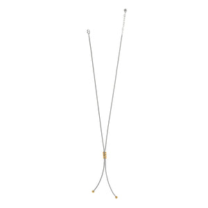 Brighton Interlok Twist Two Tone Lariat Necklace