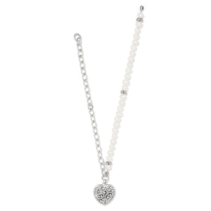 Brighton Contempo Heart Pearl Charm Necklace