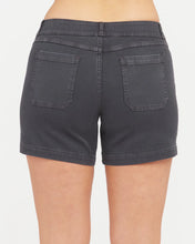 Spanx Stretch Twill Shorts, 6"- Washed Black