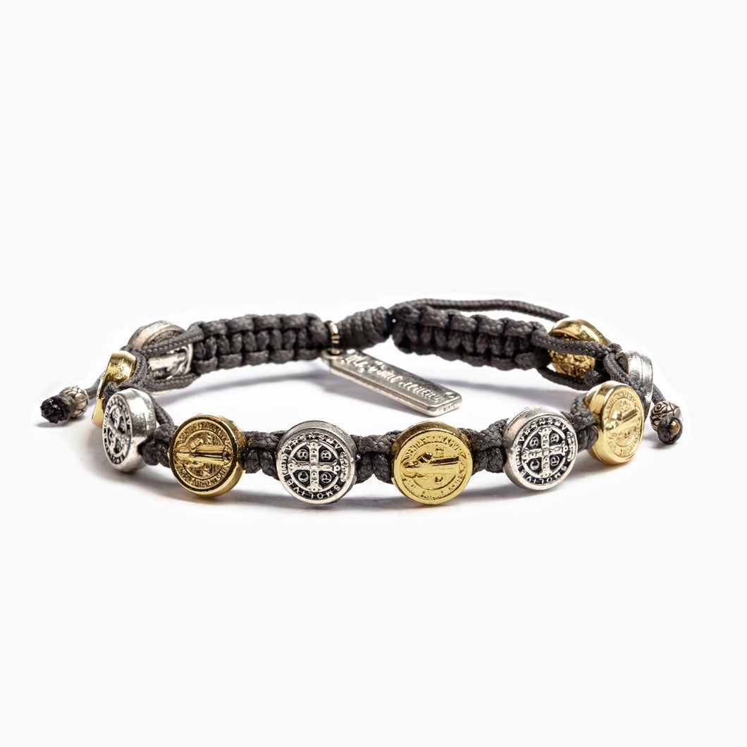 Benedictine Blessing Bracelet- Mixed Medals/Slate