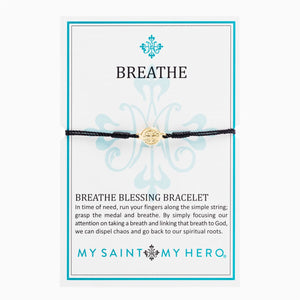 Breathe Blessing Bracelet- Black/Gold