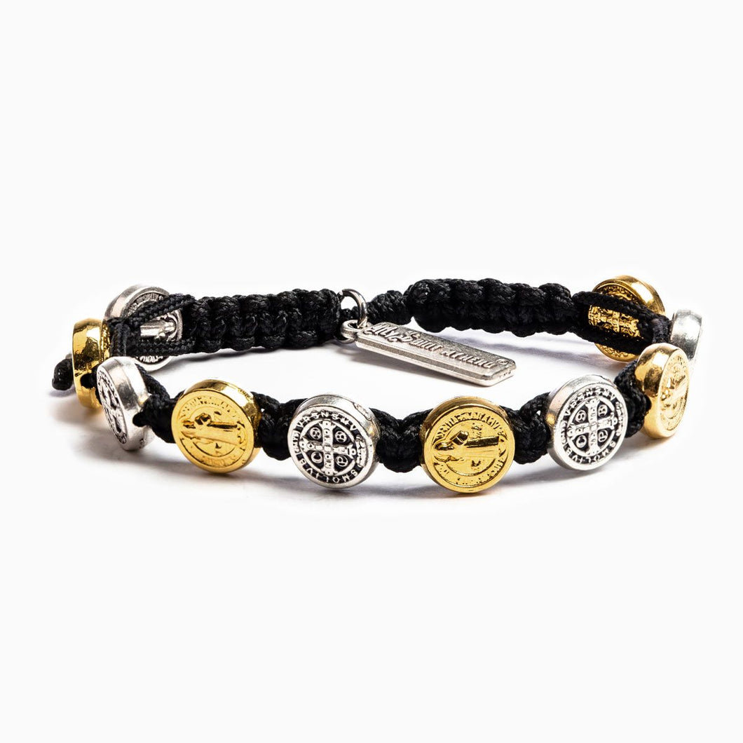 Benedictine Blessings Bracelet-Black/Mixed - Inspired Style Boutique