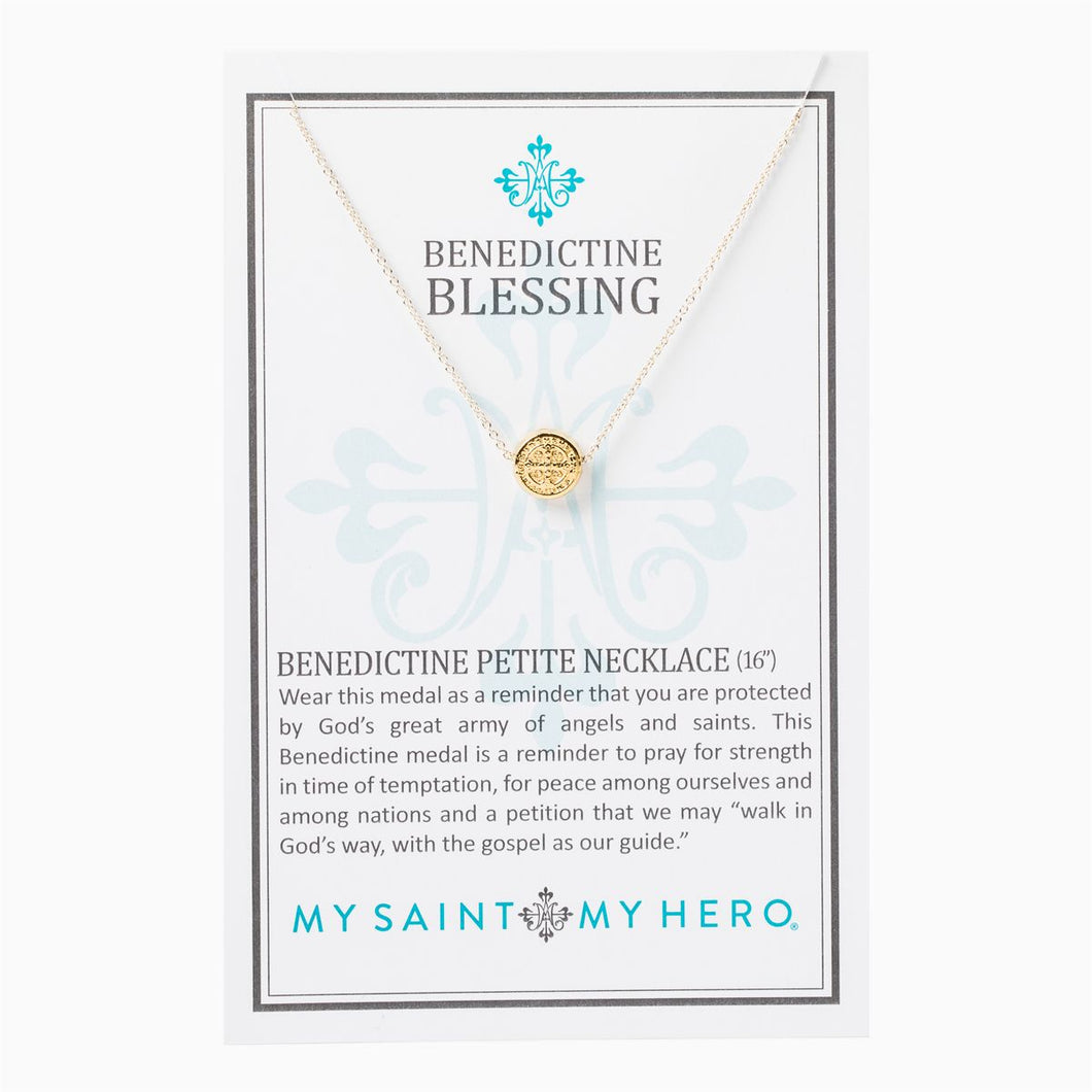 Benedictine Petite Necklace- Gold - Inspired Style Boutique