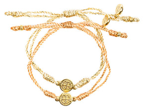 Breathe Blessing Bracelet- Metallic Copper/Gold