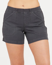 Spanx Stretch Twill Shorts, 6"- Washed Black